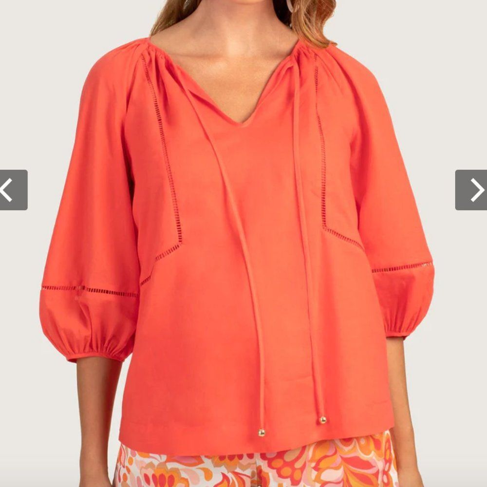 TRINA TURK Lightweight Joplin Top, Color Slushie, Size XS